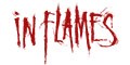 In flames