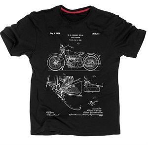 Футболка Патент Мотоцикл Harley 1928 V_11