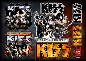 Футболка Стикерпак (Набор наклеек) Kiss#2 Stickerpack_Kiss#2