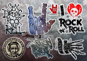 Футболка Стикерпак (Набор наклеек) Rock`n`roll#1 Stickerpack_Rock-n-roll#1