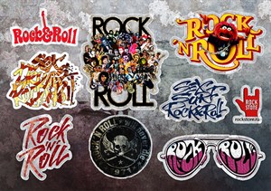 Футболка Стикерпак (Набор наклеек) Rock`n`roll#2 Stickerpack_Rock-n-roll#2