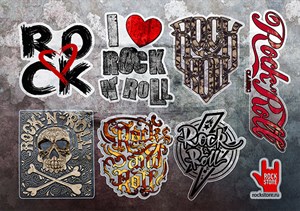 Футболка Стикерпак (Набор наклеек) Rock`n`roll#3 Stickerpack_Rock-n-roll#3