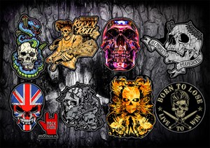 Футболка Стикерпак (Набор наклеек) Sculls#1 Stickerpack_Sculls#1