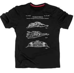 Футболка Патент Игрушечный космический аппарат 1981 H_51