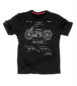 Футболка Патент Мотоцикл Harley 1924 V_8